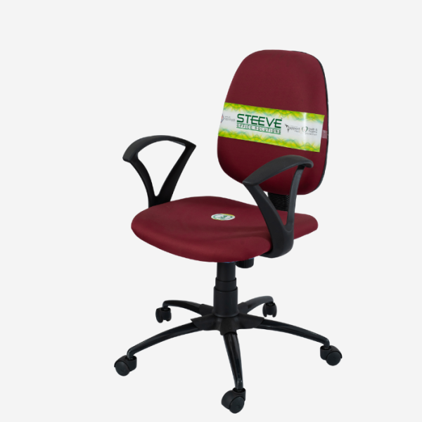 Mid Back Red Office Computer Revolving Chair (C1)