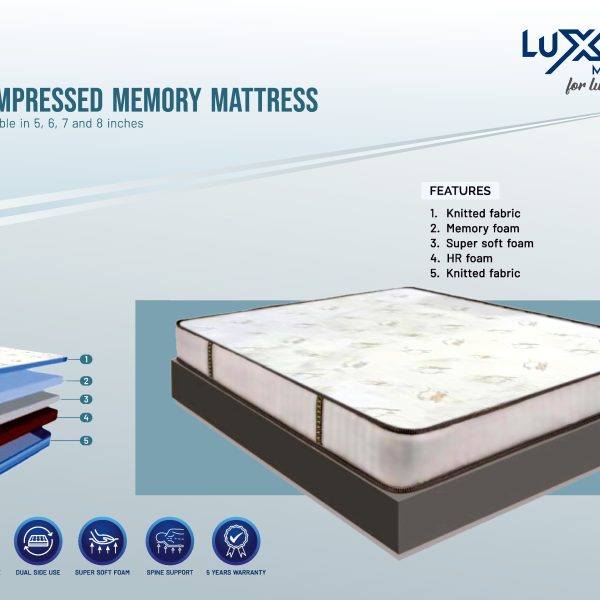 SUPER MEMORY (COMPRESSED MATTRESS  ) 72*48*8"