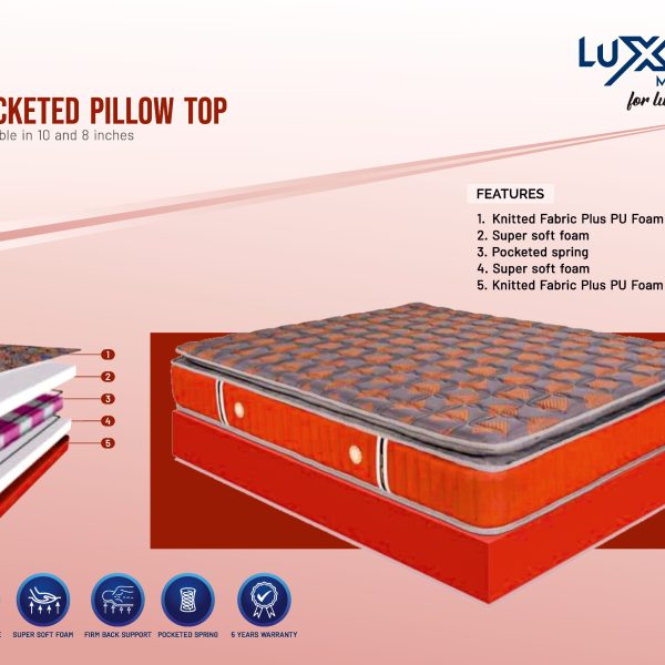 POCKETED PILLOW TOP 72*48*8"